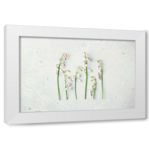 May Bell Blooms White Modern Wood Framed Art Print by Bradley, Felicity