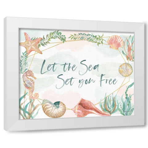 Watercolor Coast I v2 White Modern Wood Framed Art Print by Grove, Beth