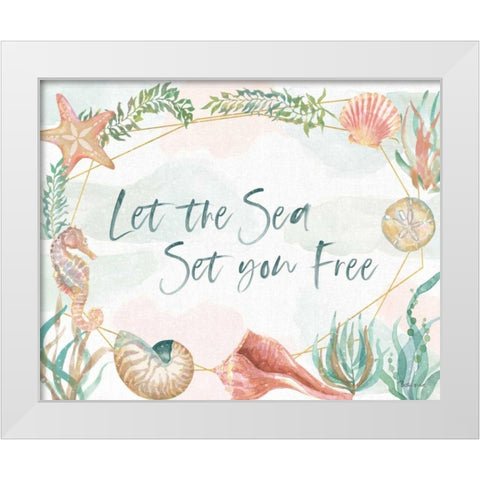 Watercolor Coast I v2 White Modern Wood Framed Art Print by Grove, Beth