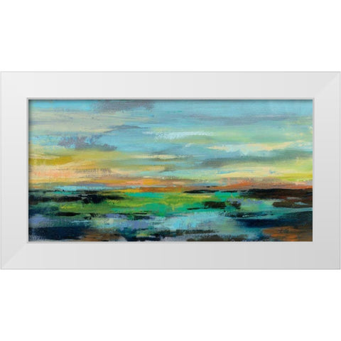 Delmar Sunset I White Modern Wood Framed Art Print by Vassileva, Silvia