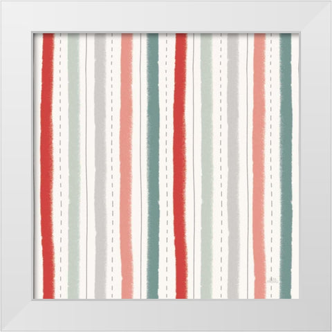 Christmas Village Pattern VII White Modern Wood Framed Art Print by Marshall, Laura