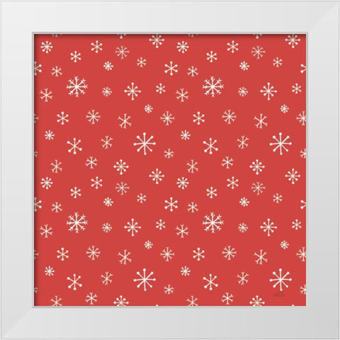 Christmas Village Pattern IXB White Modern Wood Framed Art Print by Marshall, Laura