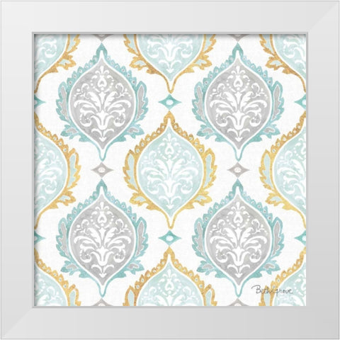 Winter Coast Pattern IIIA White Modern Wood Framed Art Print by Grove, Beth