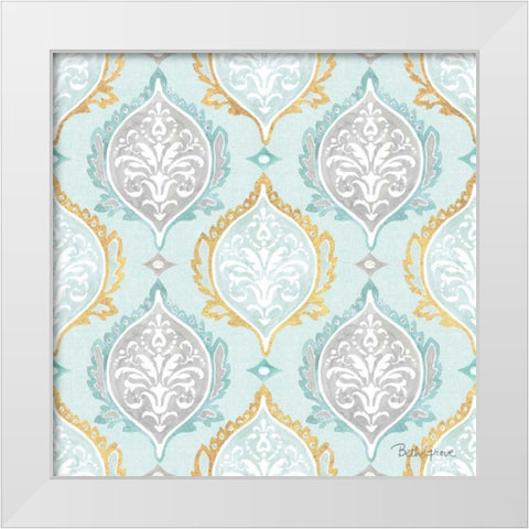 Winter Coast Pattern IIIB White Modern Wood Framed Art Print by Grove, Beth