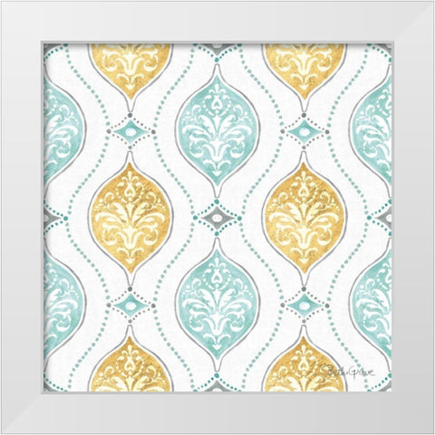 Winter Coast Pattern VIA White Modern Wood Framed Art Print by Grove, Beth