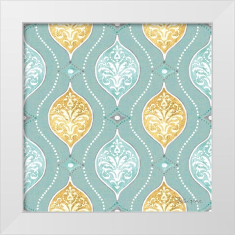 Winter Coast Pattern VIC White Modern Wood Framed Art Print by Grove, Beth