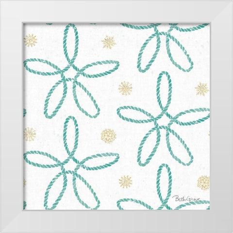 Winter Coast Pattern VIIIA White Modern Wood Framed Art Print by Grove, Beth