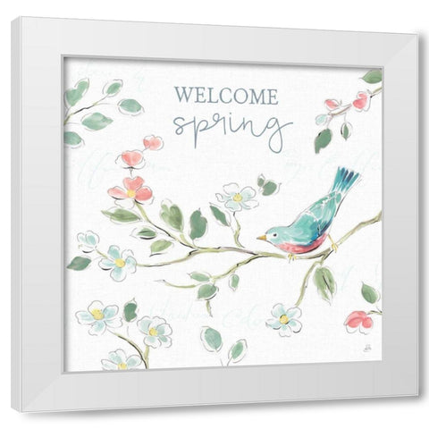 Springtime III White Modern Wood Framed Art Print by Brissonnet, Daphne