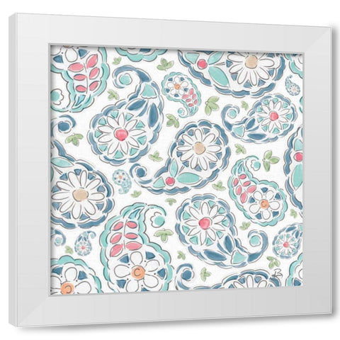 Springtime Pattern IIA White Modern Wood Framed Art Print by Brissonnet, Daphne