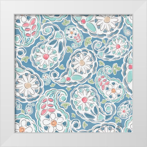 Springtime Pattern IID White Modern Wood Framed Art Print by Brissonnet, Daphne