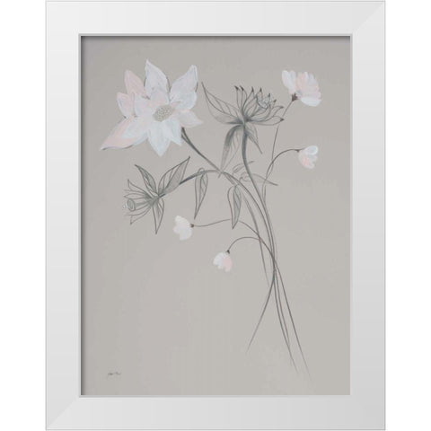 Whisper II White Modern Wood Framed Art Print by Davis, Joan E.