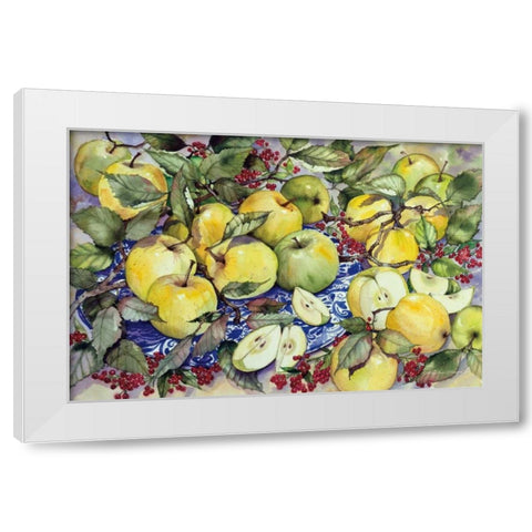 Just Picked White Modern Wood Framed Art Print by McKenna, Kathleen Parr