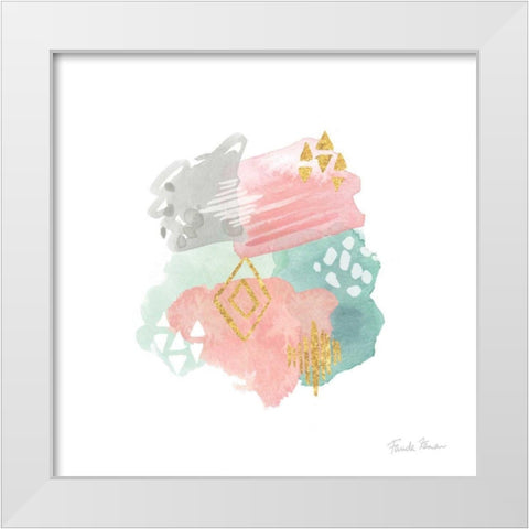 Faridas Abstract II White Modern Wood Framed Art Print by Zaman, Farida