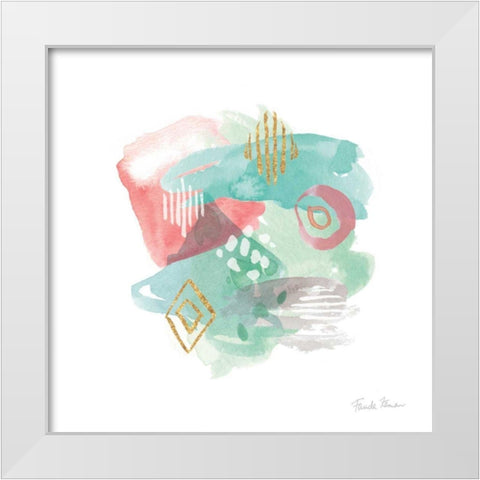 Faridas Abstract III White Modern Wood Framed Art Print by Zaman, Farida