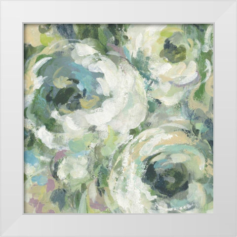 Sage and Lavender Peonies II Light White Modern Wood Framed Art Print by Vassileva, Silvia