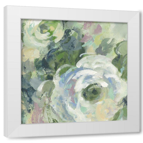 Sage and Lavender Peonies III Light White Modern Wood Framed Art Print by Vassileva, Silvia