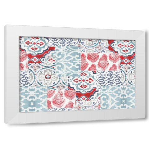 Bazaar Patchwork I White Modern Wood Framed Art Print by Pela Studio