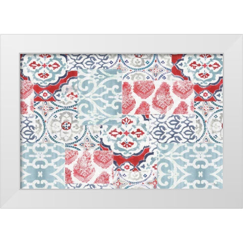 Bazaar Patchwork I White Modern Wood Framed Art Print by Pela Studio