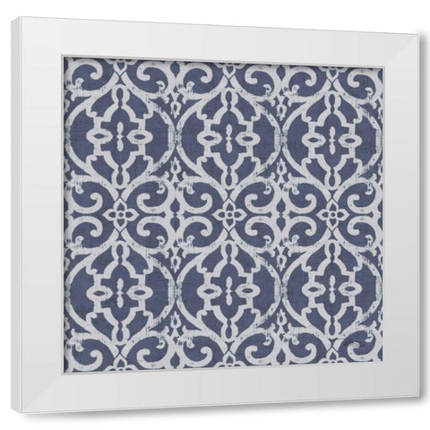Bazaar Patchwork Pattern IVB White Modern Wood Framed Art Print by Pela Studio