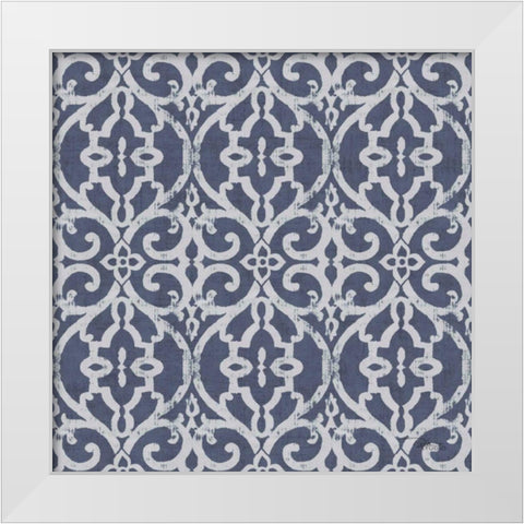 Bazaar Patchwork Pattern IVB White Modern Wood Framed Art Print by Pela Studio