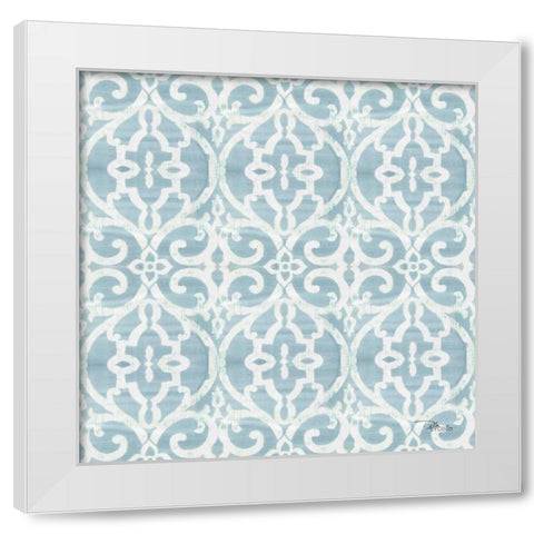 Bazaar Patchwork Pattern IVC White Modern Wood Framed Art Print by Pela Studio