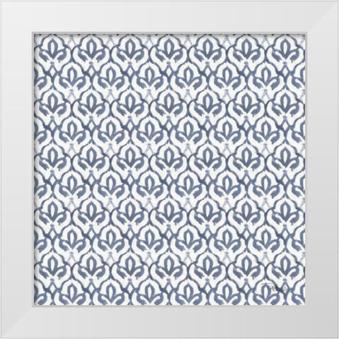 Bazaar Patchwork Pattern VB White Modern Wood Framed Art Print by Pela Studio