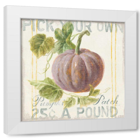 Floursack Autumn VII White Modern Wood Framed Art Print by Nai, Danhui