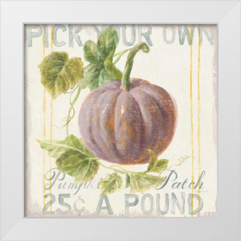 Floursack Autumn VII White Modern Wood Framed Art Print by Nai, Danhui