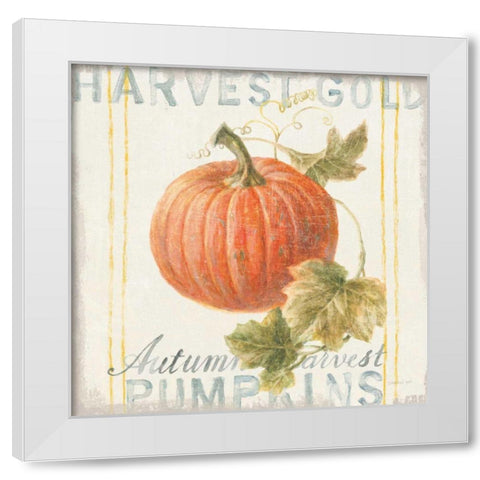 Floursack Autumn VIII White Modern Wood Framed Art Print by Nai, Danhui