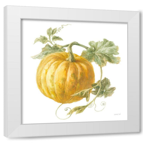 Floursack Autumn V on White White Modern Wood Framed Art Print by Nai, Danhui