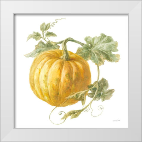 Floursack Autumn V on White White Modern Wood Framed Art Print by Nai, Danhui