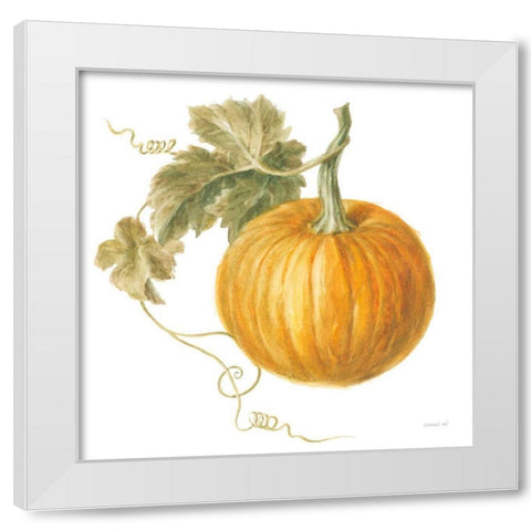 Floursack Autumn VI on White White Modern Wood Framed Art Print by Nai, Danhui