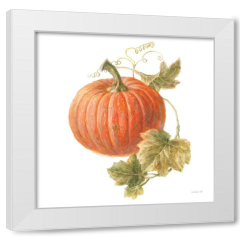 Floursack Autumn VIII on White White Modern Wood Framed Art Print by Nai, Danhui