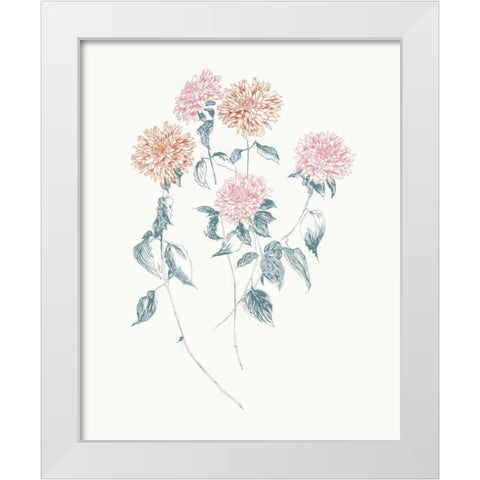 Flowers on White VI Contemporary Bright White Modern Wood Framed Art Print by Wild Apple Portfolio