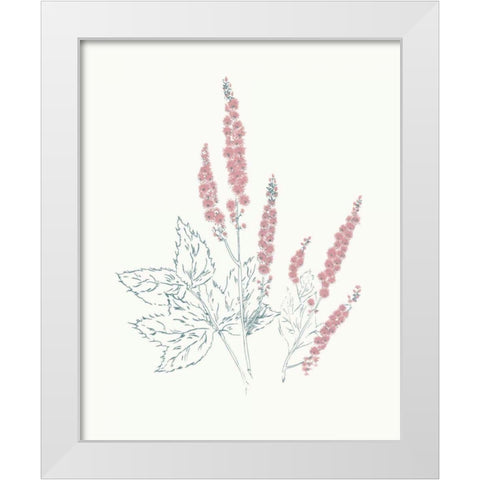 Flowers on White VII Contemporary Bright White Modern Wood Framed Art Print by Wild Apple Portfolio