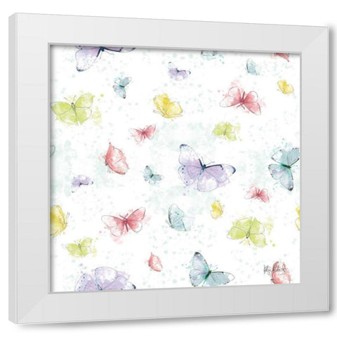 Spring Splash Pattern I White Modern Wood Framed Art Print by Pertiet, Katie