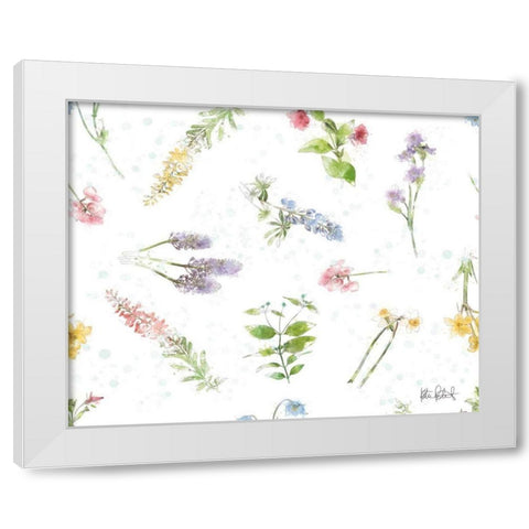 Spring Splash Pattern II White Modern Wood Framed Art Print by Pertiet, Katie
