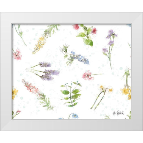 Spring Splash Pattern II White Modern Wood Framed Art Print by Pertiet, Katie