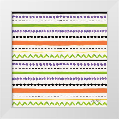 Spooky Fun Pattern IIA White Modern Wood Framed Art Print by Tavoletti, Anne
