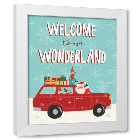 Holiday Travelers IV Wonderland White Modern Wood Framed Art Print by Marshall, Laura