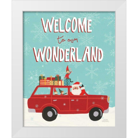 Holiday Travelers IV Wonderland White Modern Wood Framed Art Print by Marshall, Laura