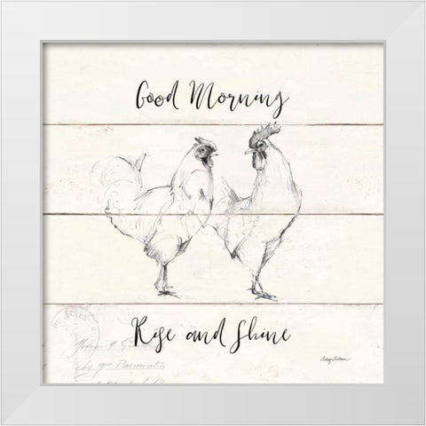 Life at Home I Shiplap White Modern Wood Framed Art Print by Tillmon, Avery