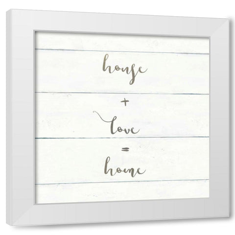 Home Sweet Home IV Shiplap White Modern Wood Framed Art Print by Wild Apple Portfolio