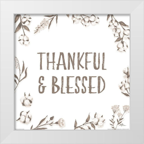 Blessed VI v2 Neutral White Modern Wood Framed Art Print by Penner, Janelle