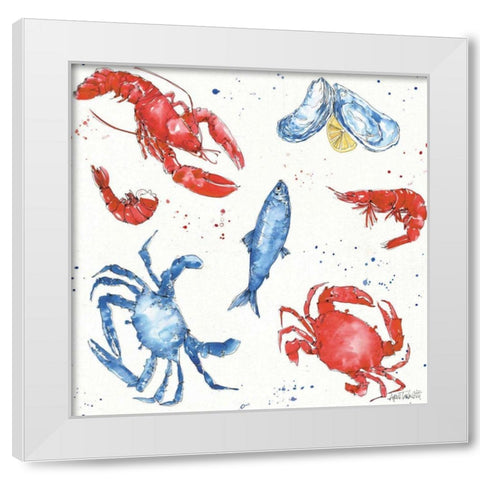 Seafood Shanty Step 08 White Modern Wood Framed Art Print by Tavoletti, Anne