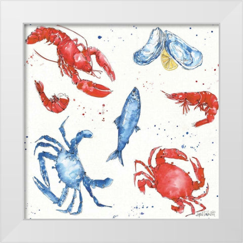 Seafood Shanty Step 08 White Modern Wood Framed Art Print by Tavoletti, Anne
