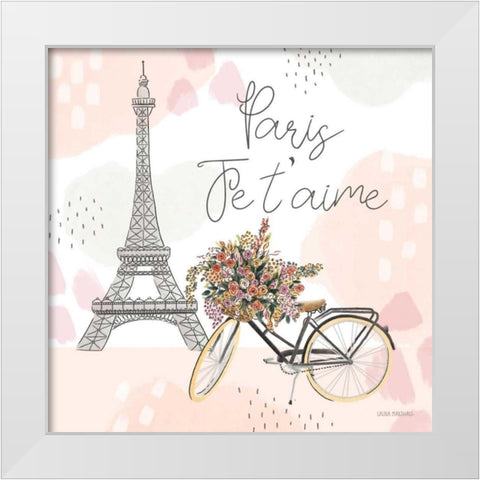 Sweet Paris II White Modern Wood Framed Art Print by Marshall, Laura