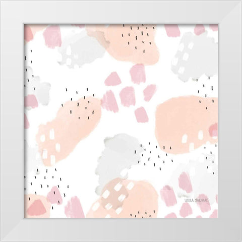 Sweet Paris Pattern III White Modern Wood Framed Art Print by Marshall, Laura