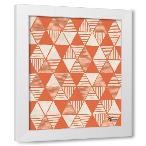 Spread the Love Pattern VIID White Modern Wood Framed Art Print by Penner, Janelle