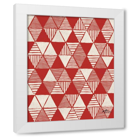 Spread the Love Pattern VIIE White Modern Wood Framed Art Print by Penner, Janelle